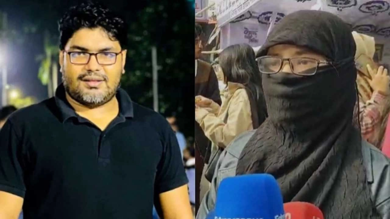 ছাত্রদলের সদস্য সচিব শামসুল আরেফিন ও ভিপি প্রার্থী স্ত্রী মাহিমা আক্তার 