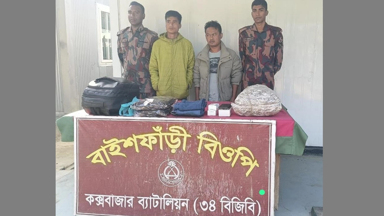 আটক মায়ানমারের ২ নাগরিক