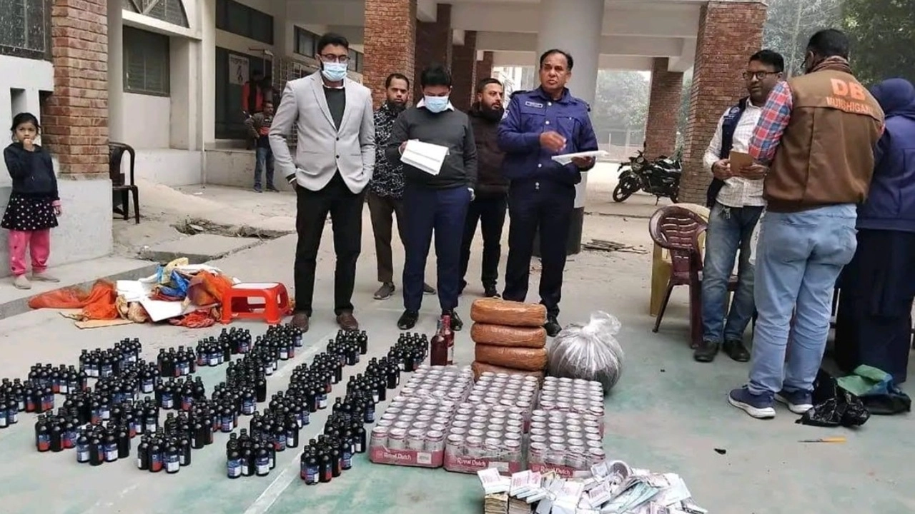 বিপুল পরিমাণ মাদক ধ্বংস