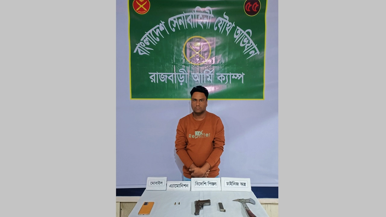 অস্ত্রসহ আটক