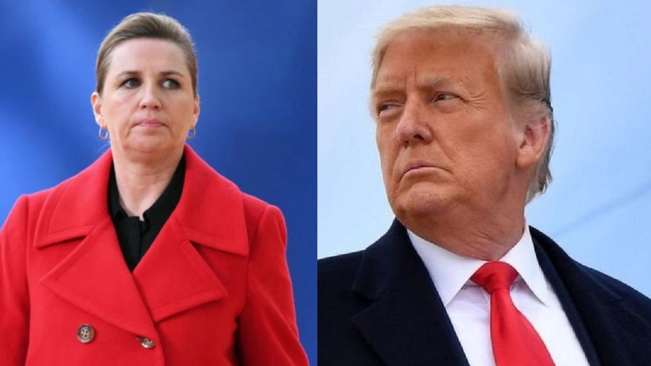 ডেনমার্কের প্রধানমন্ত্রী মেট্টে ফ্রেডেরিকসেন ও মার্কিন প্রেসিডেন্ট ডোনাল্ড ট্রাম্প। ছবি: সংগৃহীত