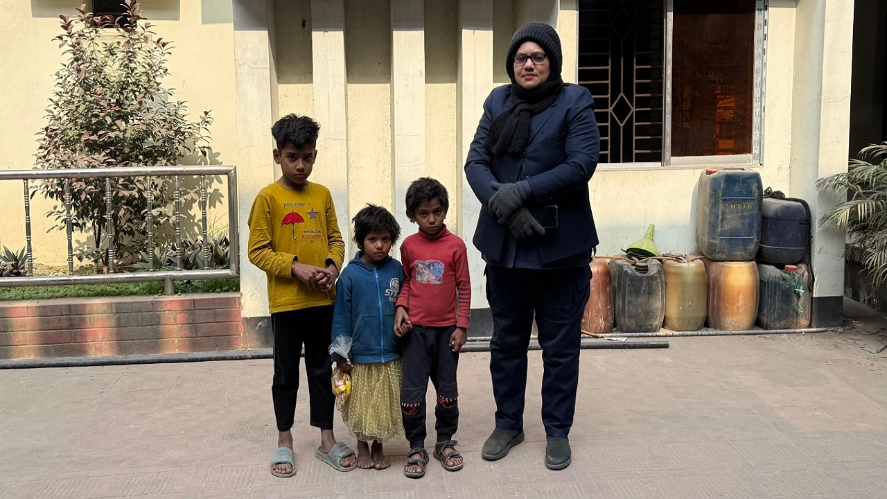 উদ্ধার হওয়া তিন শিশু