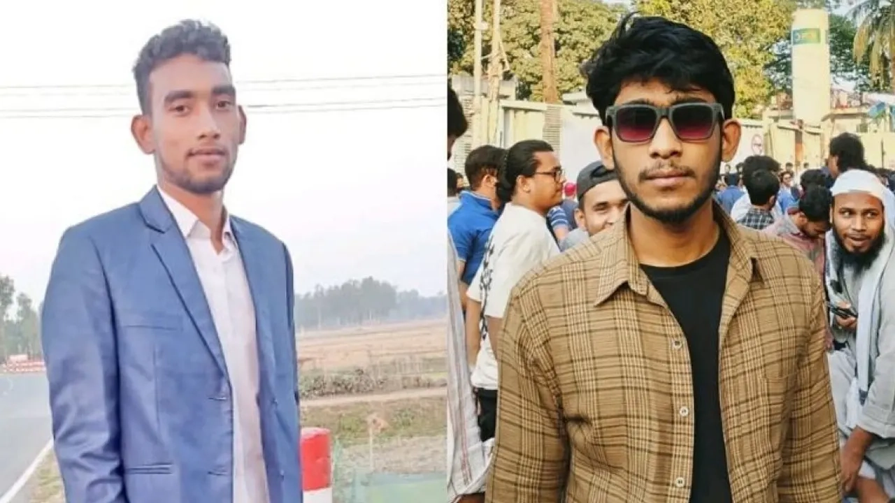 আটককৃত রাশেদুল ইসলাম ও মো. আলী তানজিম 