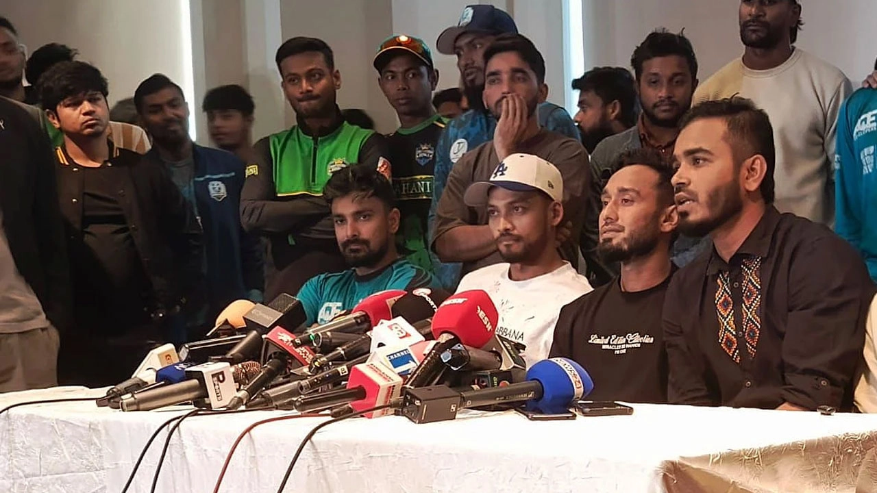 বাংলাদেশ ক্রিকেটার্স ওয়েলফেয়ার এসোসিয়েশন (কোয়াব) এর সংবাদ সম্মেলন