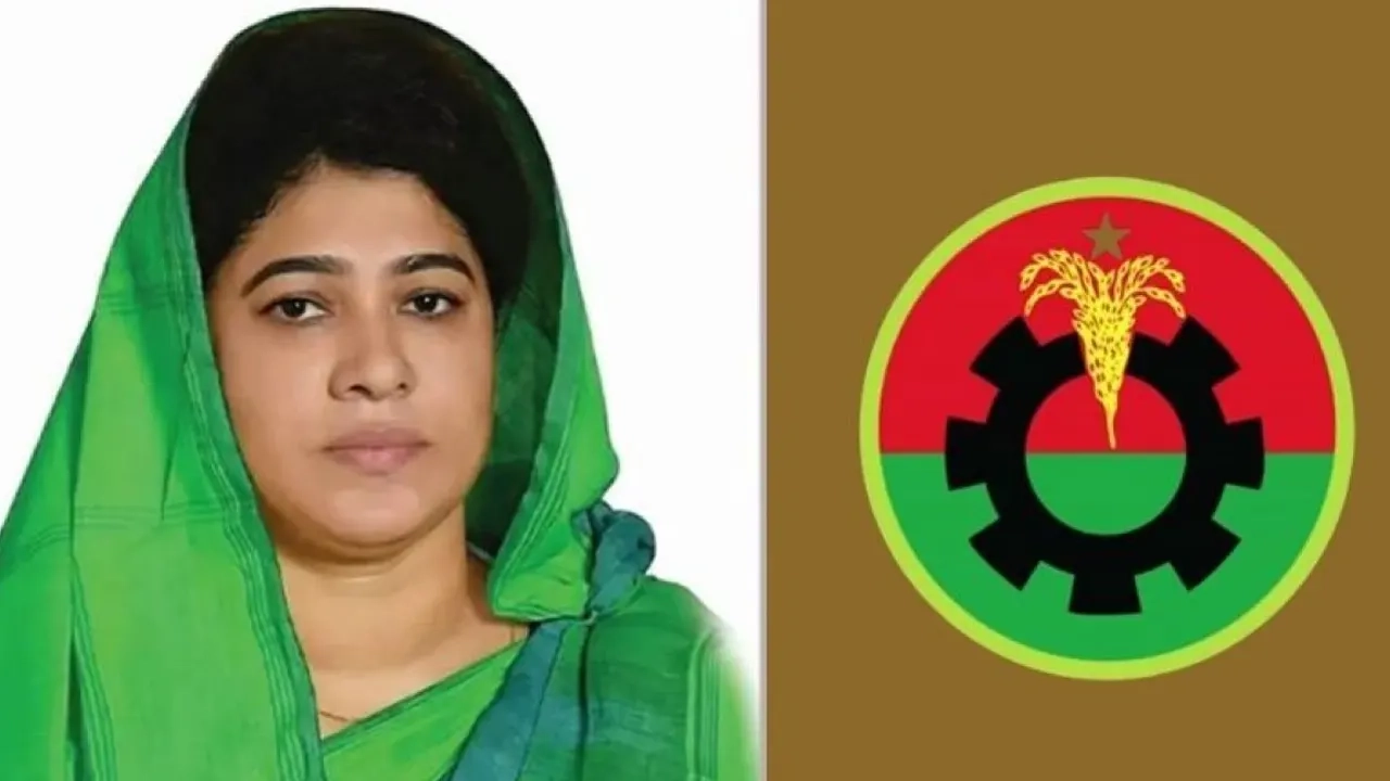 সাবিরা সুলতানা মুন্নী ও বিএনপির লোগো