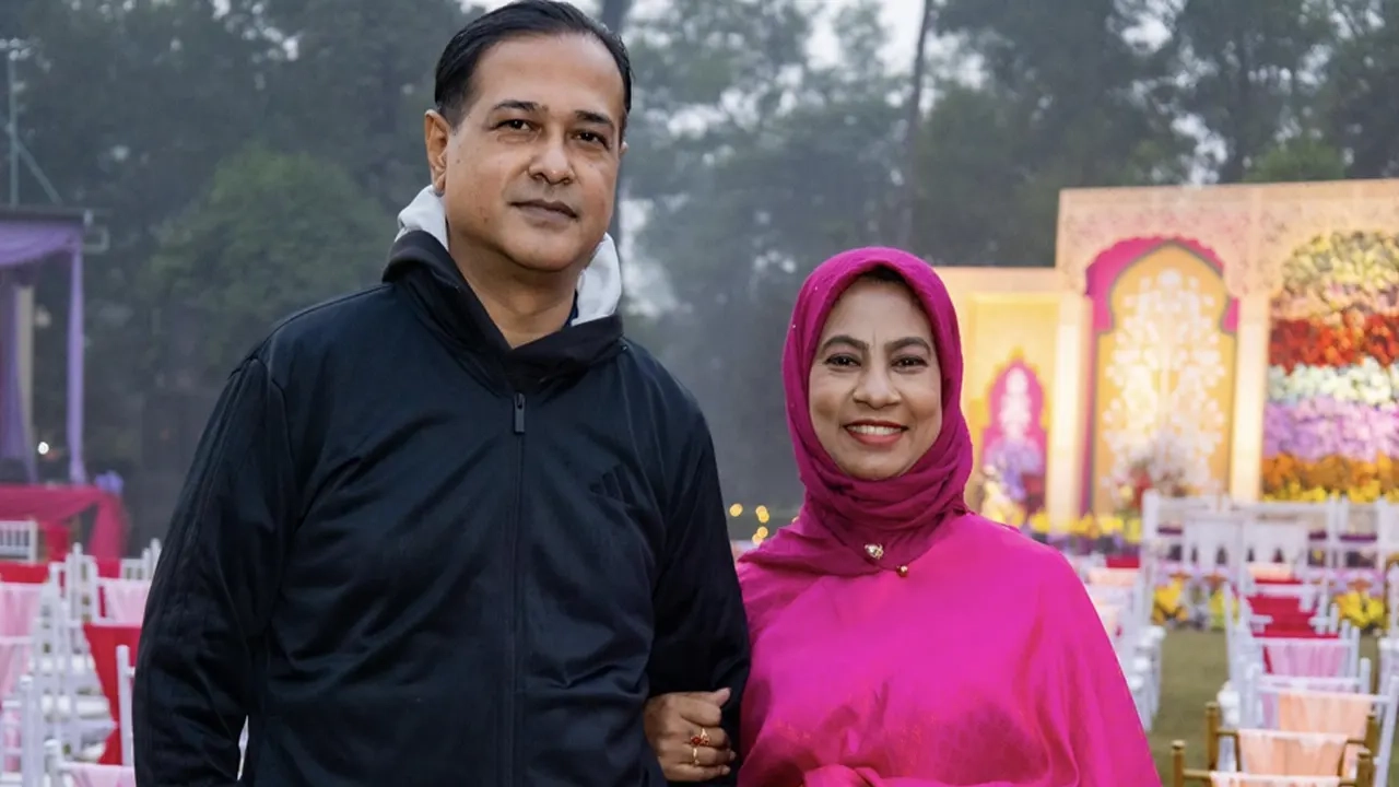 আসিফ আকবর ও তার স্ত্রী বেগম সালমা আসিফ। ছবি: ফেসবুক থেকে
