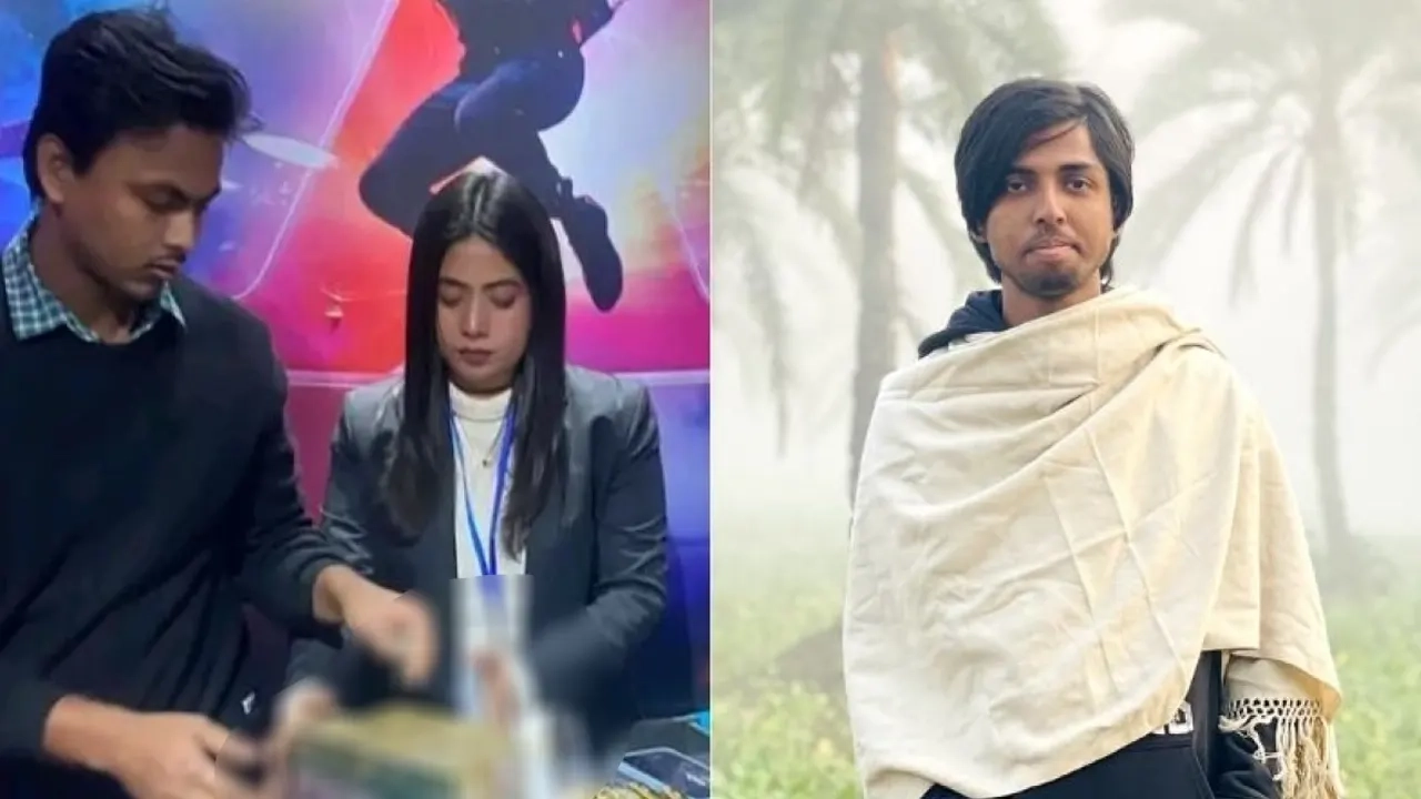 কনসার্টে সিগারেট বিতরণের দৃশ্য ও ডাকসু নেতা মুসাদ্দিক আলী ইবনে মোহাম্মদ