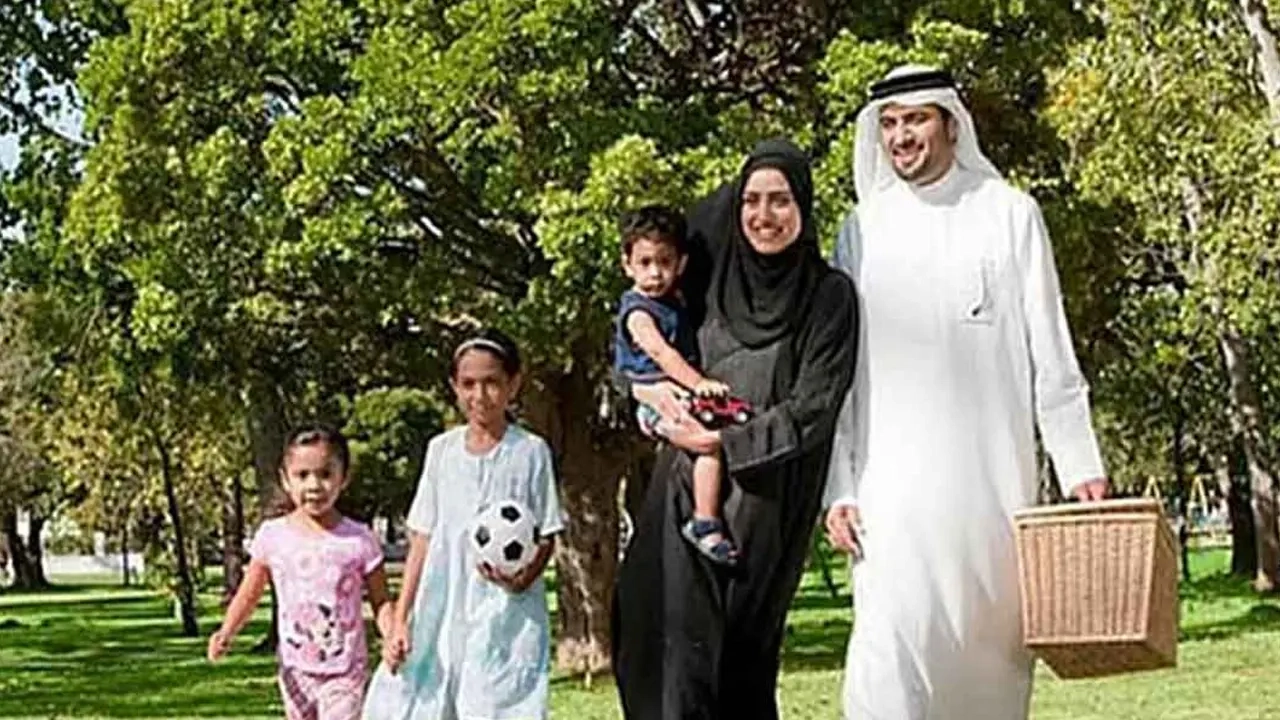 সংযুক্ত আরব আমিরাতের একটি পরিবার-ফাইল ছবি