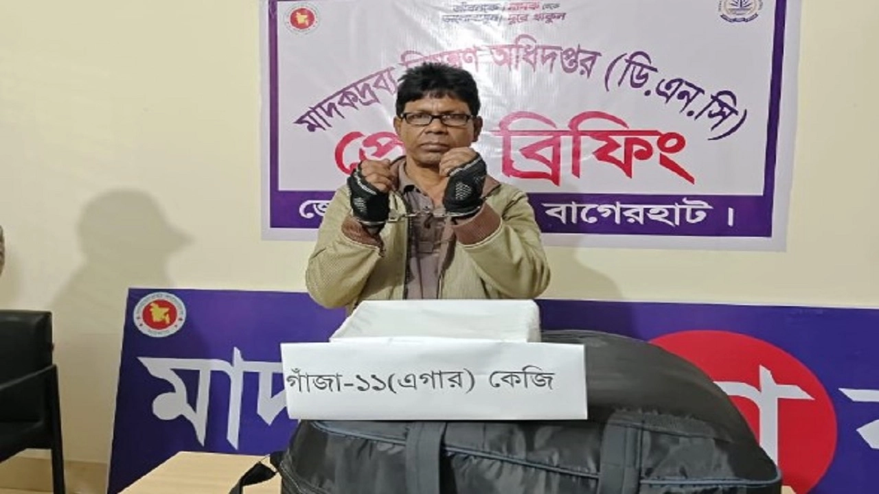 গাজাসহ মাদক ব্যবসায়ী আটক