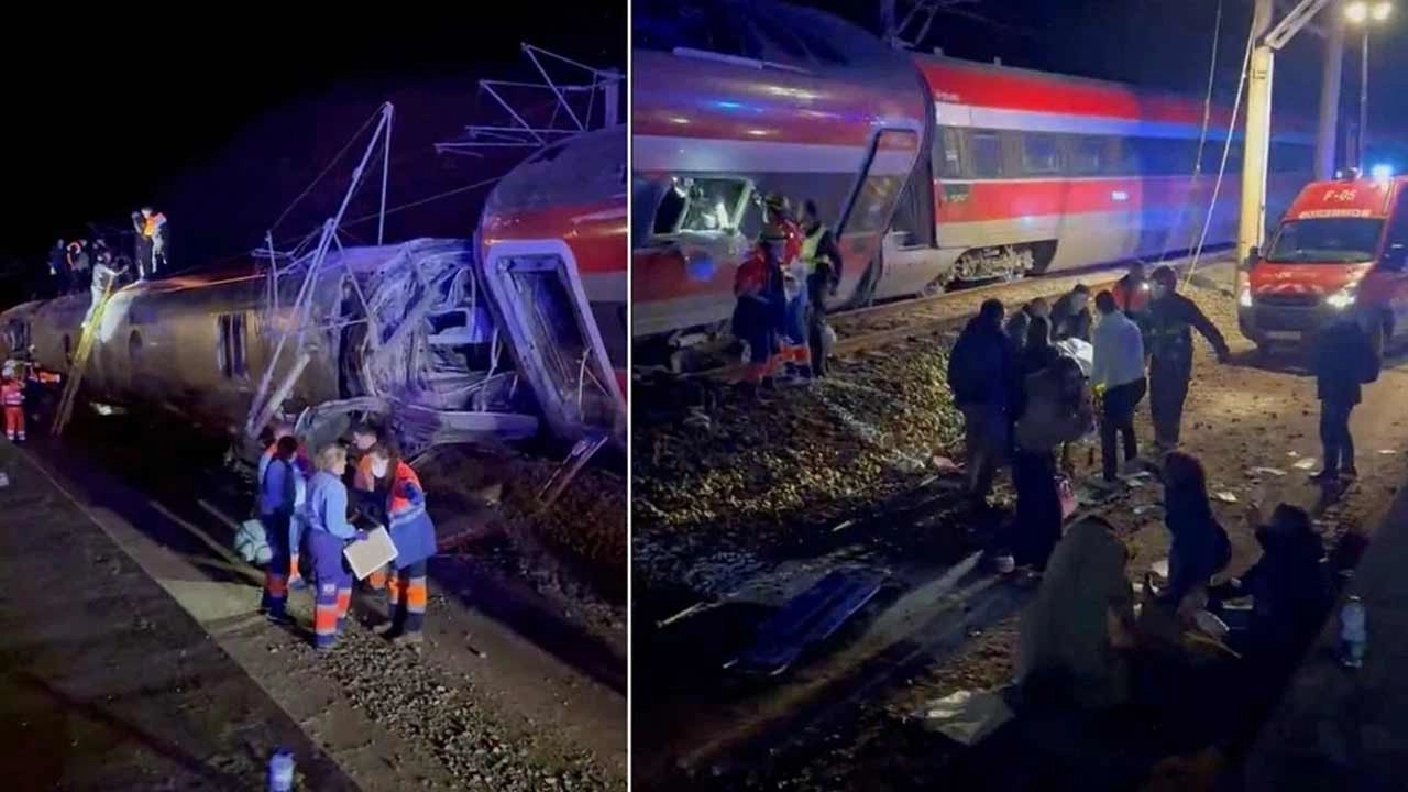 যাত্রীবাহী ট্রেনের মধ্যে ভয়াবহ সংঘর্ষ