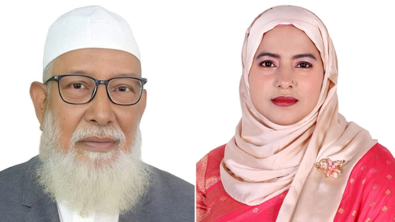 বাঁয়ে ডা. আব্দুল মুবিন ও রাশিদা আক্তার মিতু