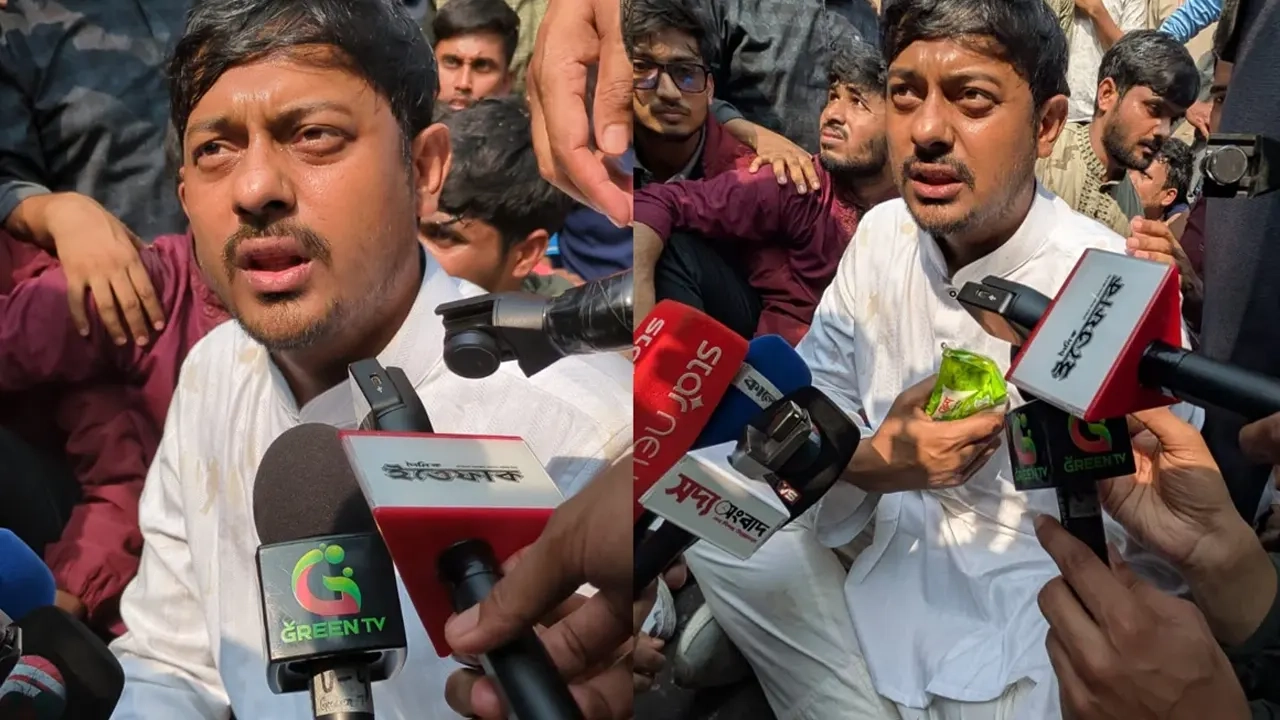 হামলার পর রাজধানীর শান্তিনগর মোড়ে সমর্থকদের নিয়ে অবস্থান নেন পাটওয়ারী