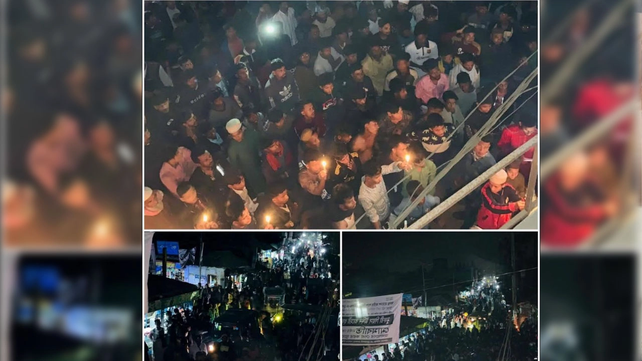 মোমবাতি প্রতীকের এমপি প্রার্থী মুফতি গিয়াস উদ্দিন তাহেরির পক্ষে জনসমর্থকরা