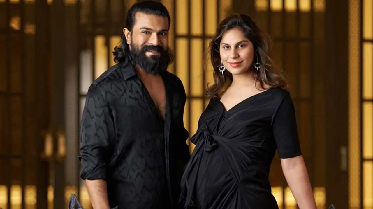 অভিনেতা  রাম চরণ ও তাঁর স্ত্রী উপাসনা