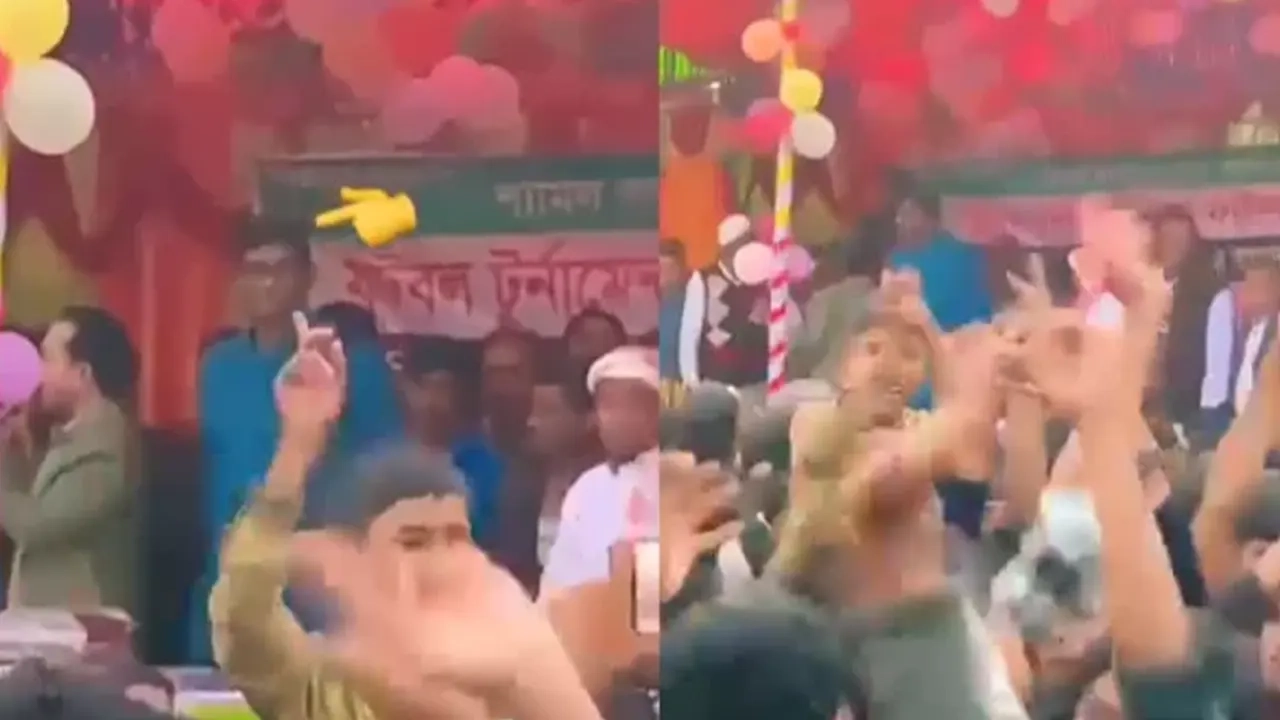 জাতীয় পার্টির মহাসচিবের সভায় দর্শকদের দাঁড়িপাল্লা স্লোগান ভাইরাল