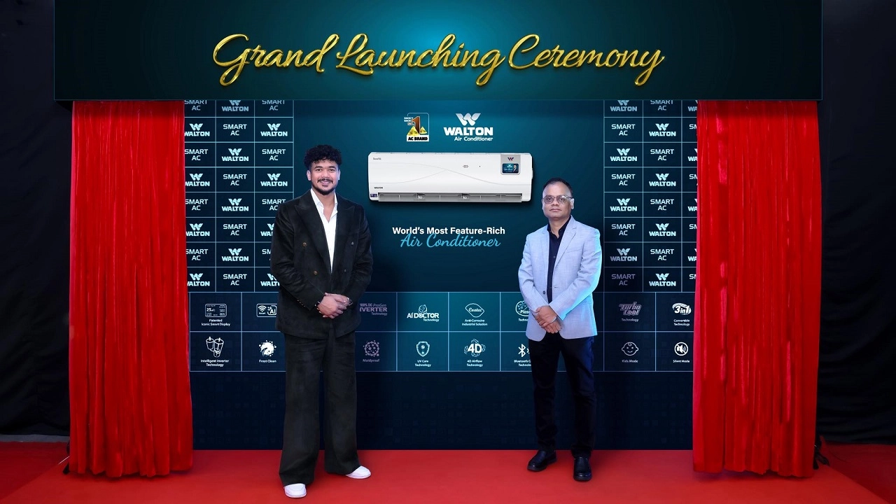 ওয়ালটনের নতুন মডেলের এসি উদ্বোধন করলেন ক্রিকেটার তাসকিন