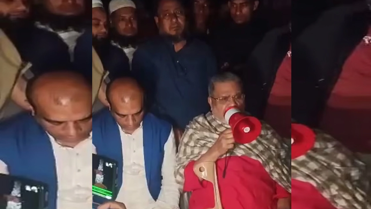 সামাজিক যোগাযোগমাধ্যমে ছড়িয়ে পড়া বিএনপি নেতা মঞ্জুরুল আহসান মুন্সীর ভিডিও থেকে নেওয়া ছবি