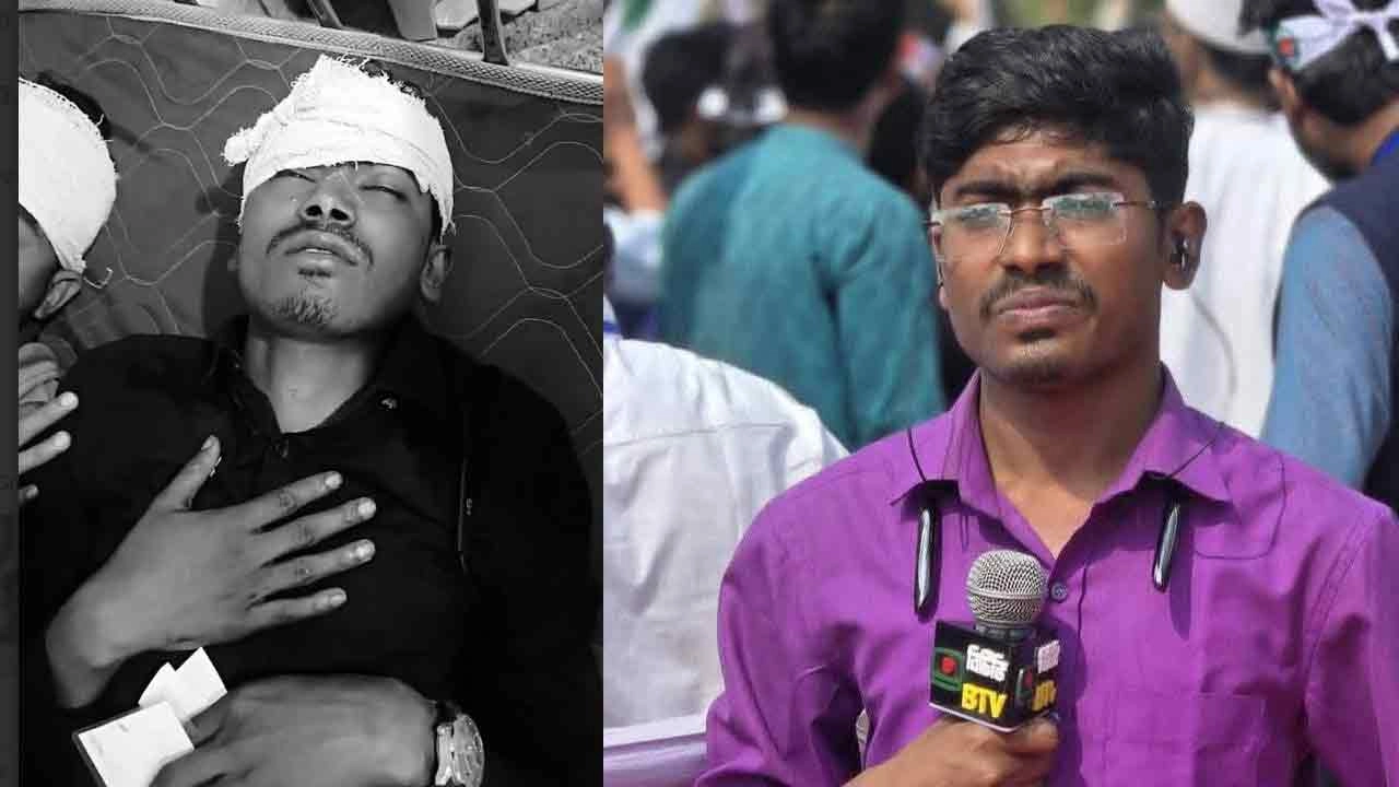 আহত সাংবাদিক মিরাজ উদ্দিন