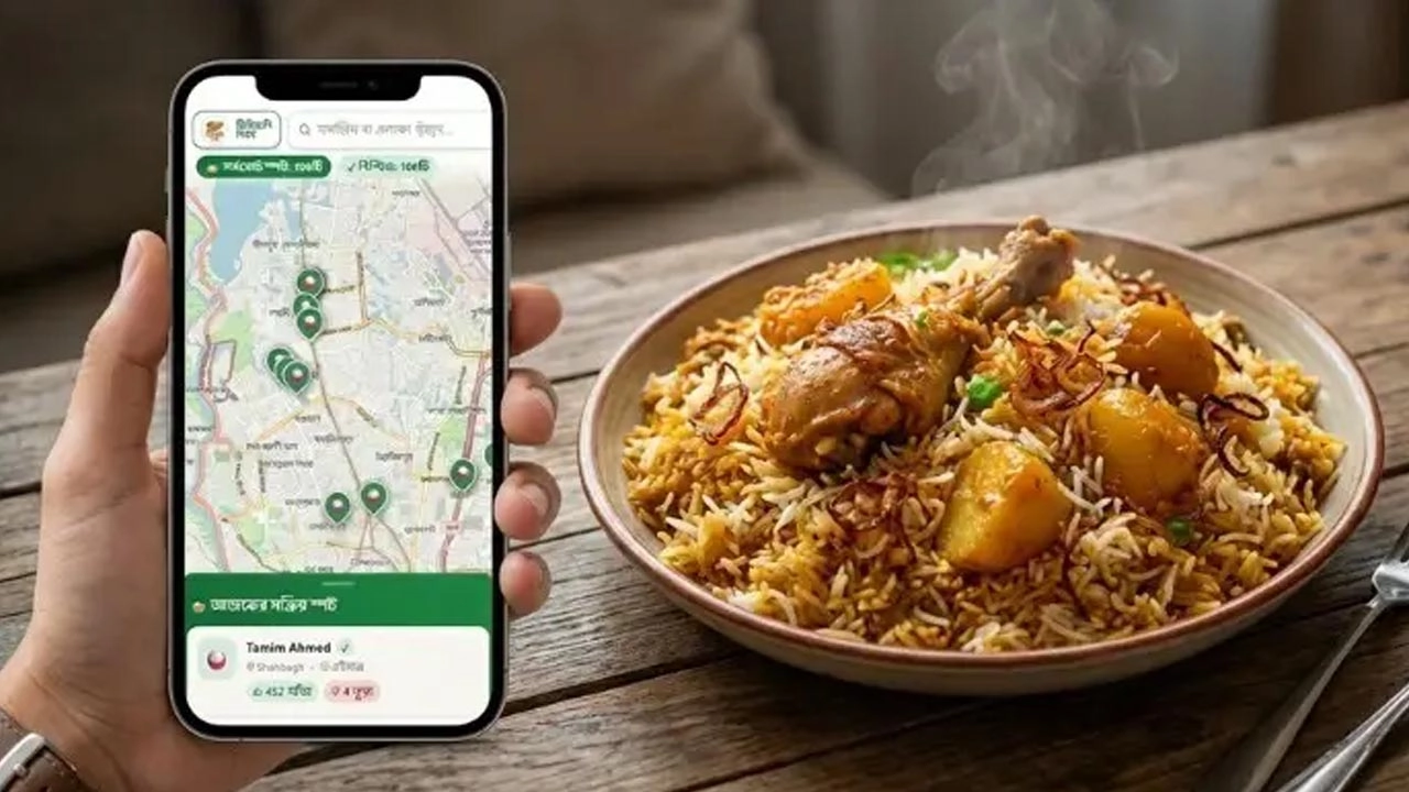 মসজিদে বিরিয়ানি বা তেহারি খোঁজার অ্যাপ