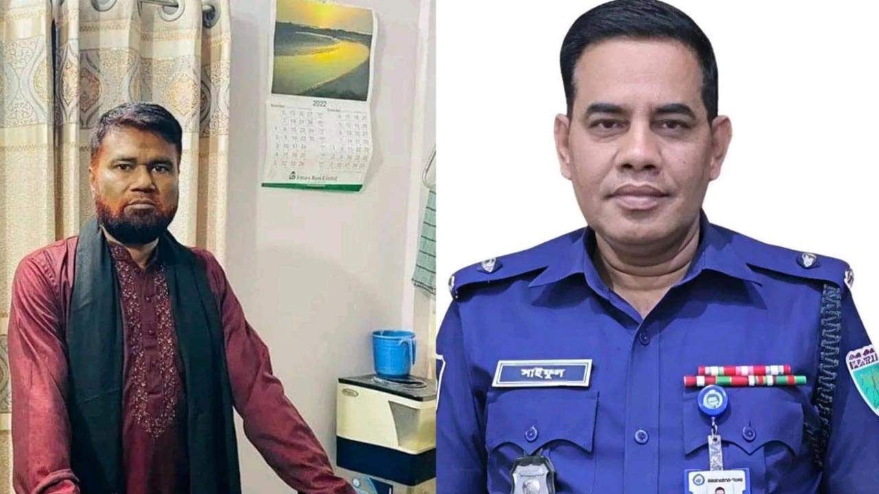 অভিযুক্ত বিএনপির সভাপতি ও ওসি মোহাম্মদ সাইফুল ইসলাম।