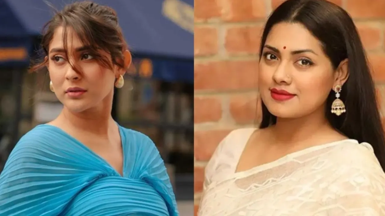 মেহজাবীন চৌধুরী ও নুসরাত ইমরোজ তিশা