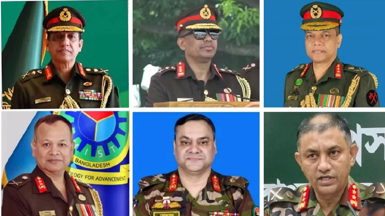 বদলি হওয়া সেনা কর্মকর্তারা