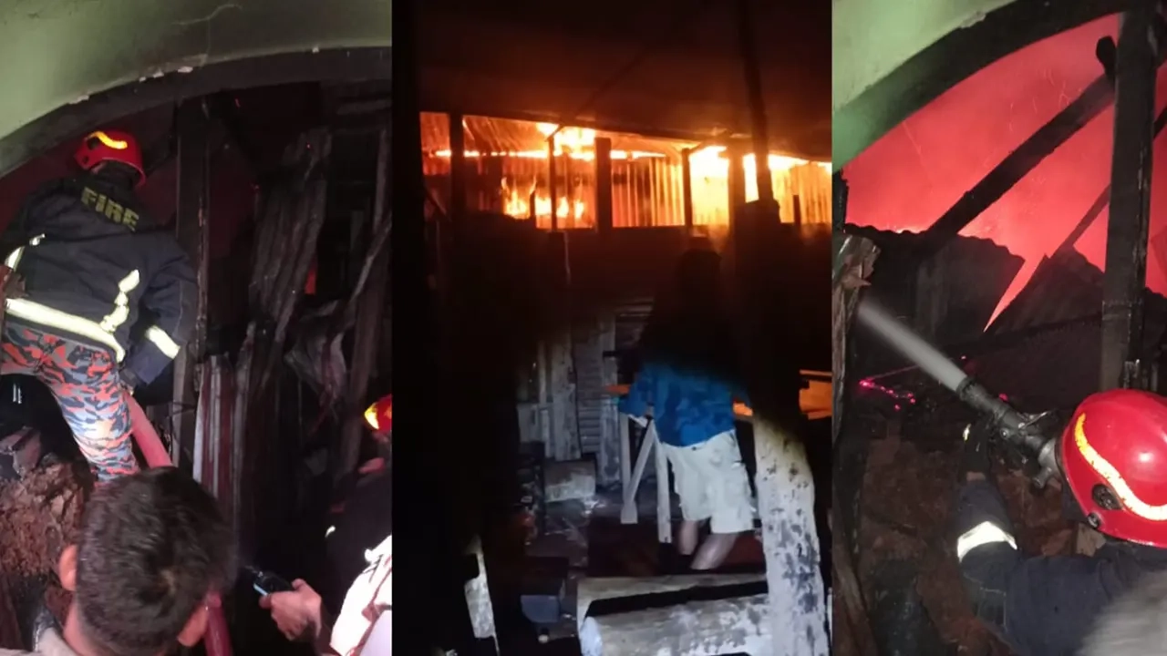 চাঁদপুরের মতলব দক্ষিণে আগুনে ক্ষতিগ্রস্থ কারখানা