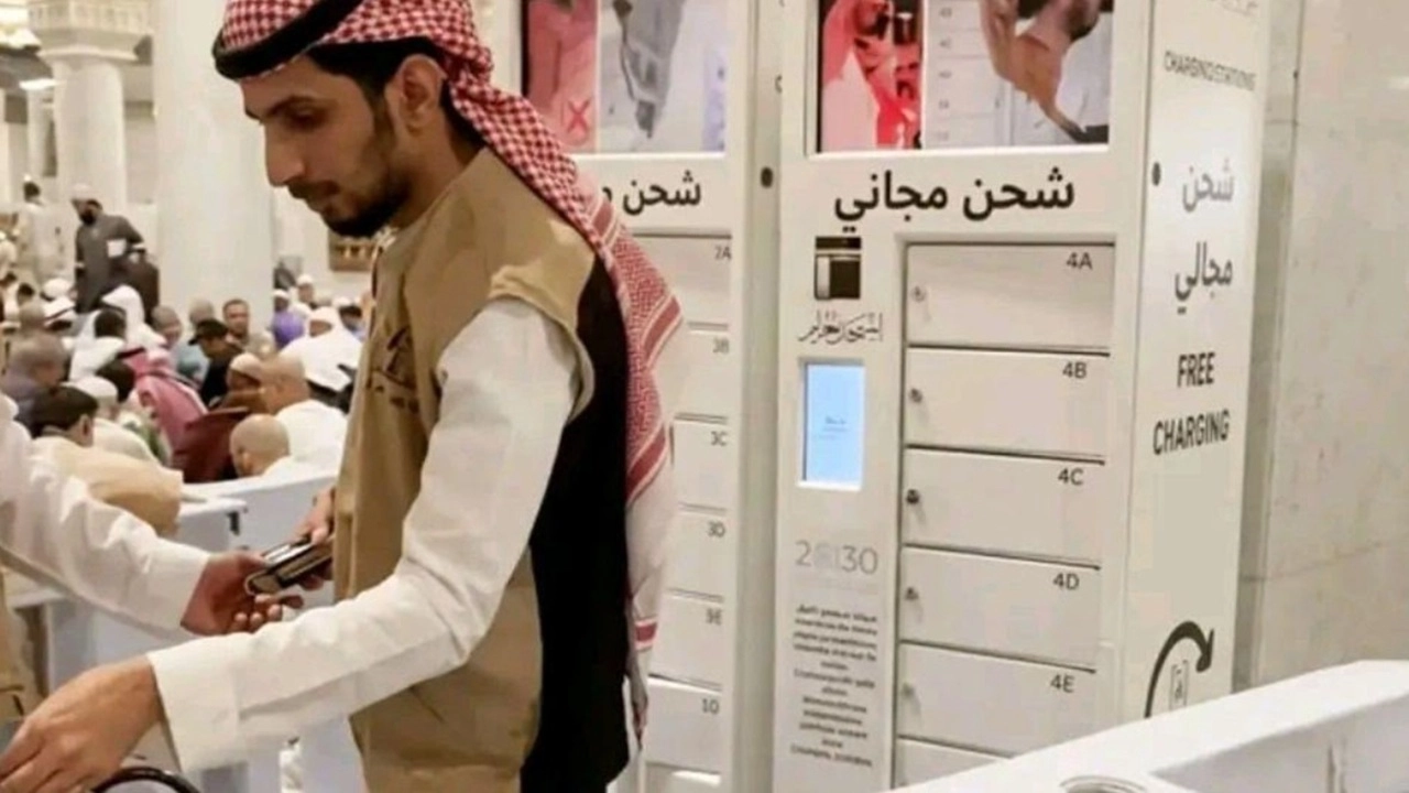 মসজিদুল হারাম মসজিদে নববীতে মোবাইল চার্জিং স্টেশন স্থাপন করেন ধর্ম মন্ত্রণালয় ও হারামাইন কর্তৃপক্ষ।