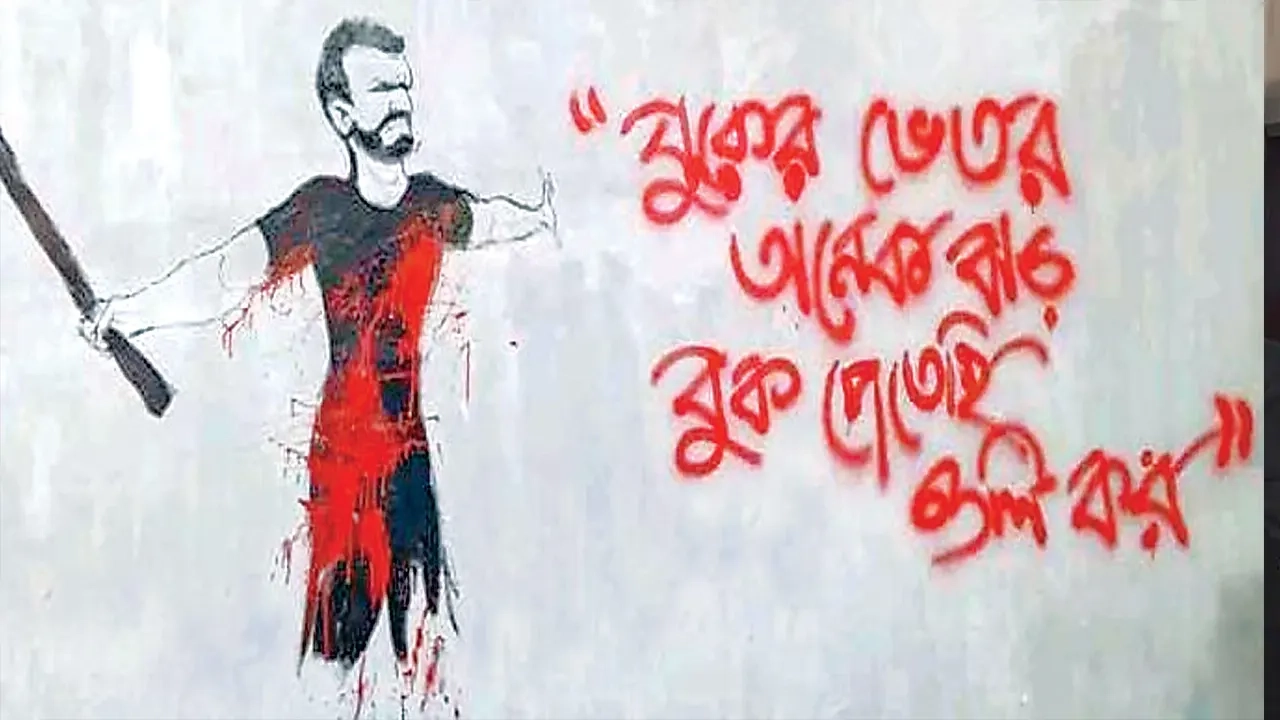 শহীদ আবু সাঈদের গ্রাফিতি