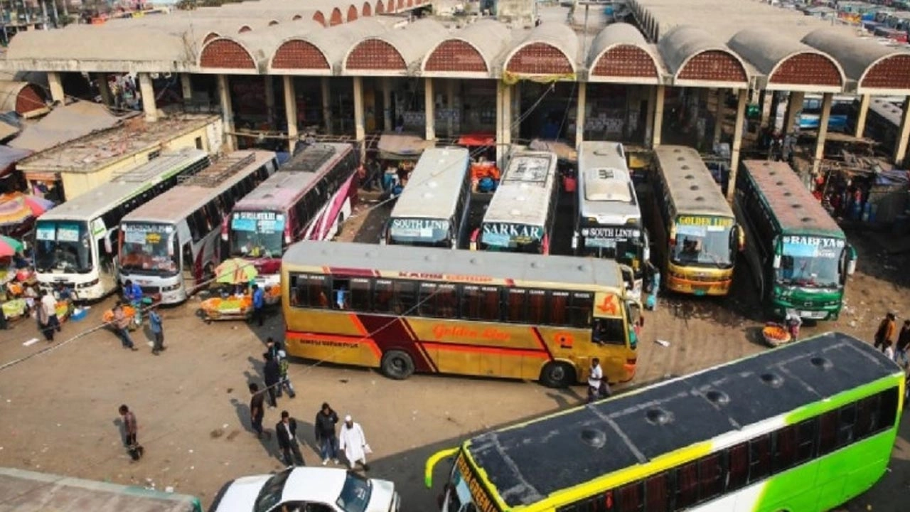 বাস কাউন্টার।