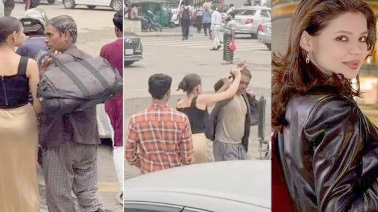 রাজধানীতে পথচারীকে পেটালেন মডেল মনিকা