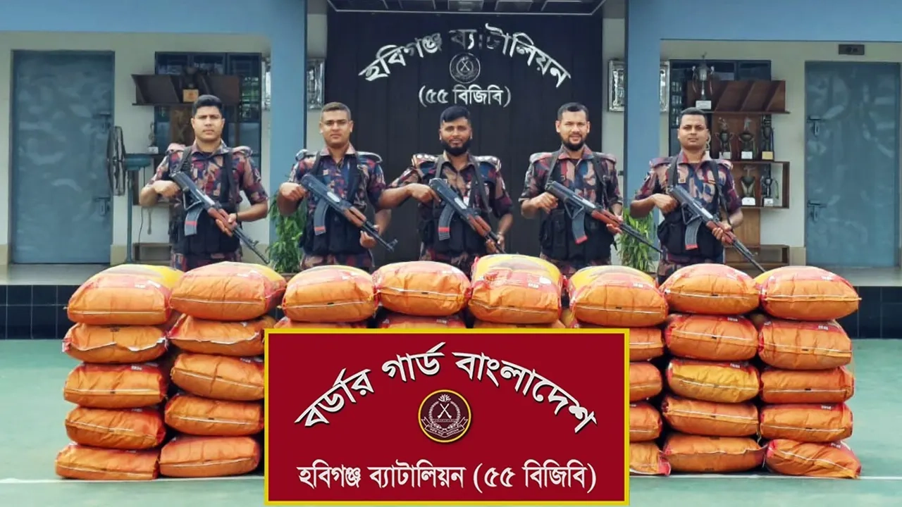 বিজিবির অভিযানে জব্দকৃত ভারতীয় জিরা