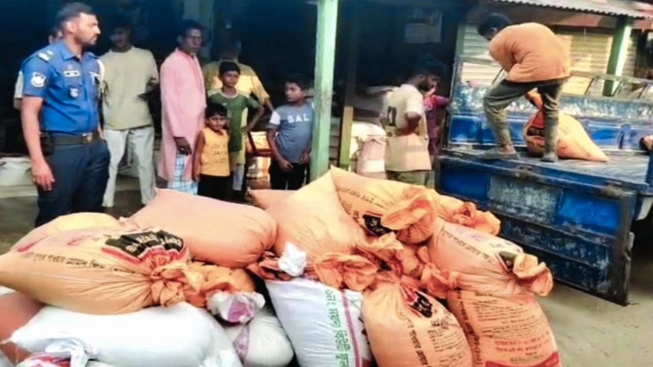 নবীনগর বীরগাঁও ইউনিয়নের ৪২ বস্তা সরকারি চাল জব্দ