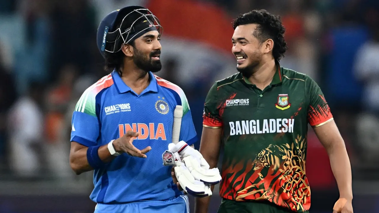 ভারতীয় ব্যাটার কেএল রাহুল এবং বাংলাদেশি পেসার তাসকিন আহমেদ