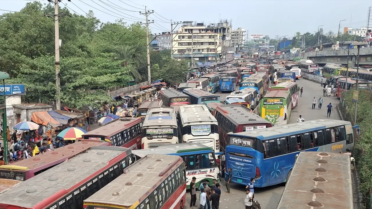 ঢাকা-টাঙ্গাইল মহাসড়কে প্রায় ২০ কিলোমিটার যানজট