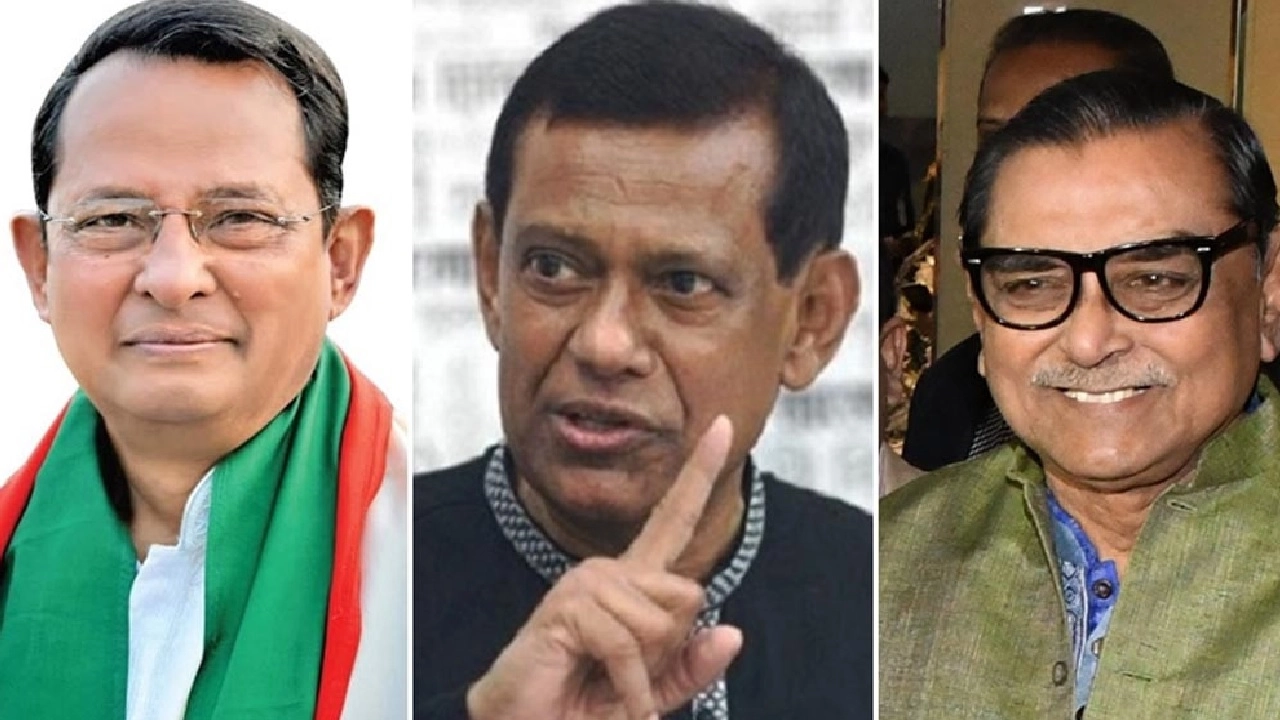 হাসানুল হক ইনু, রাশেদ খান মেনন ও শামসুদ্দিন চৌধুরী মানিক