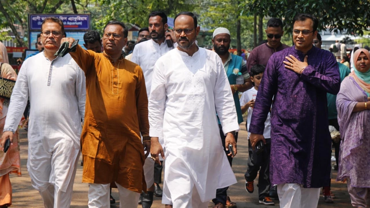 জাতীয় চিড়িয়াখানা পরিদর্শন করছেন মৎস্য ও প্রাণিসম্পদ মন্ত্রণালয়ের প্রতিমন্ত্রী সুলতান সালাউদ্দিন টুকু।