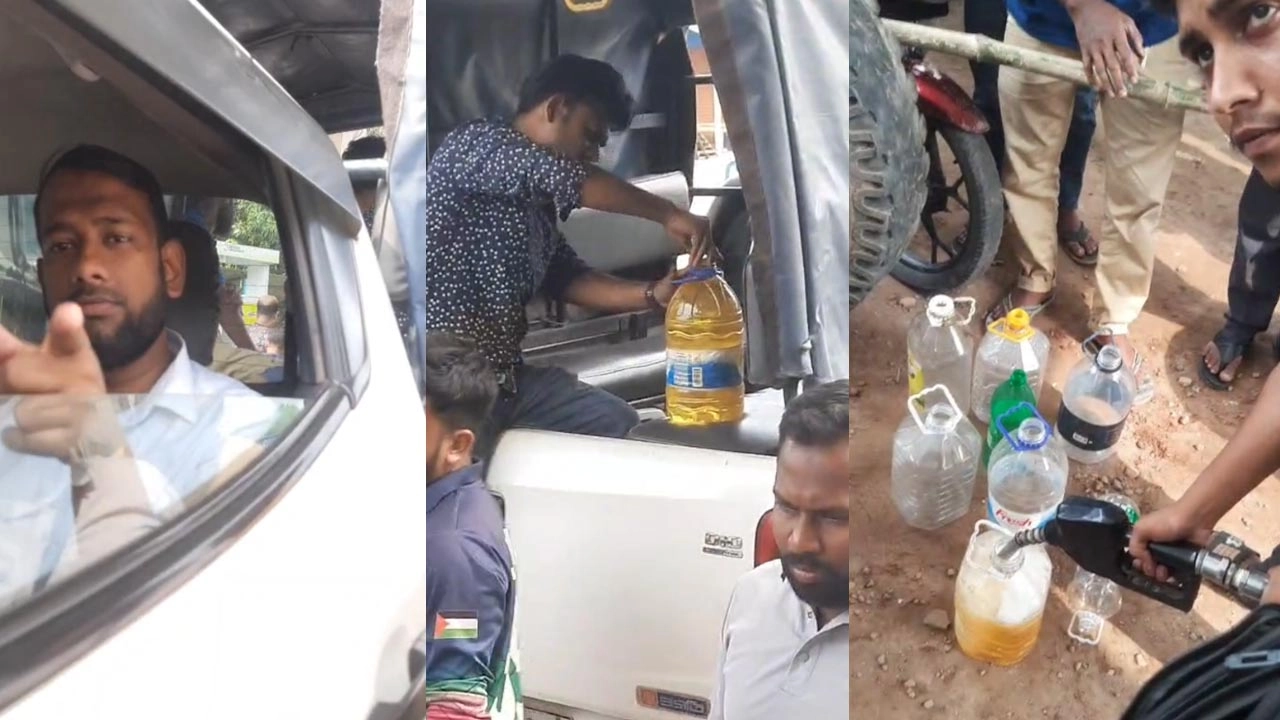 এসিল্যান্ডের গাড়িতে বোতল ভর্তি তেল, ভিডিও করতেই সাংবাদিককে বাধা