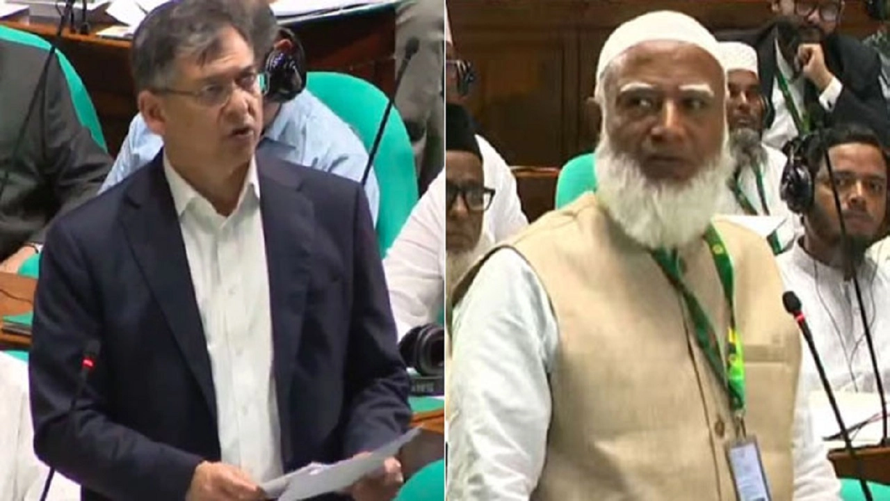 বিরোধীদলীয় নেতা ডা. শফিকুর রহমান এবং স্বরাষ্ট্রমন্ত্রী সালাহউদ্দিন আহমেদ