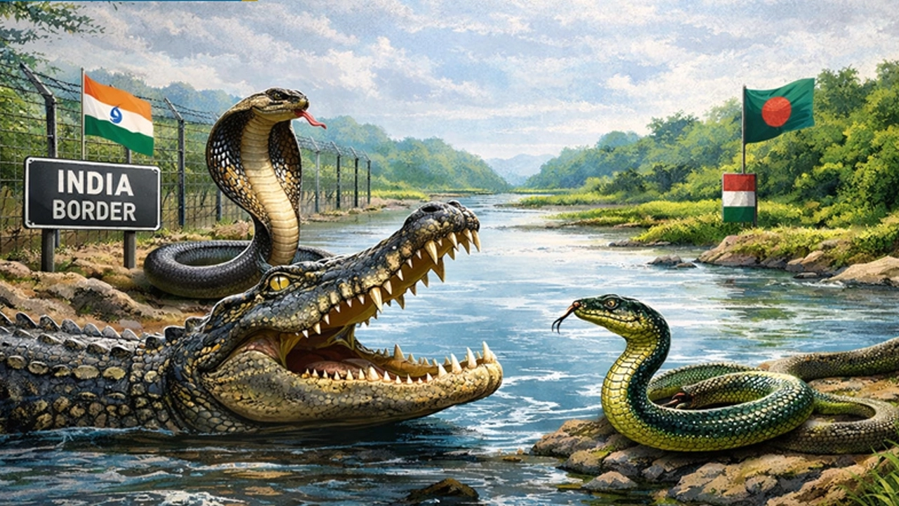 বাংলাদেশ সীমান্তে সাপ ও কুমির ছাড়তে চায় ভারত