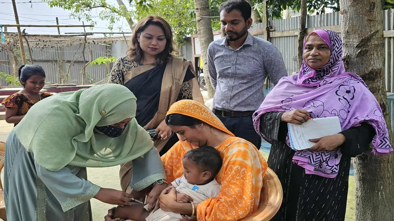 মুন্সীগঞ্জের হামের টিকাদান কর্মসূচি