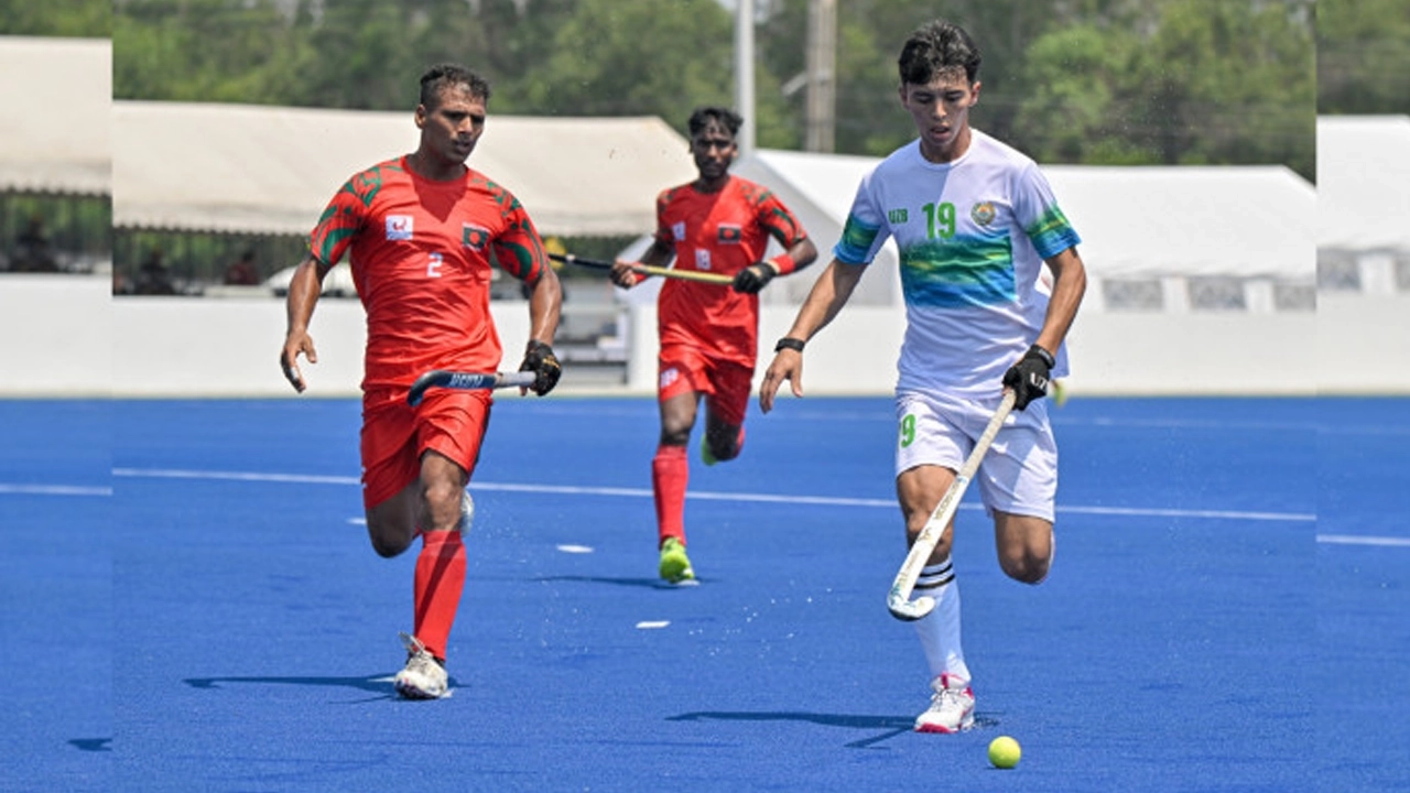 বাংলাদেশ বনাম উজবেকিস্তানের ম্যাচের দৃশ্য ।। ছবি: সংগৃহীত