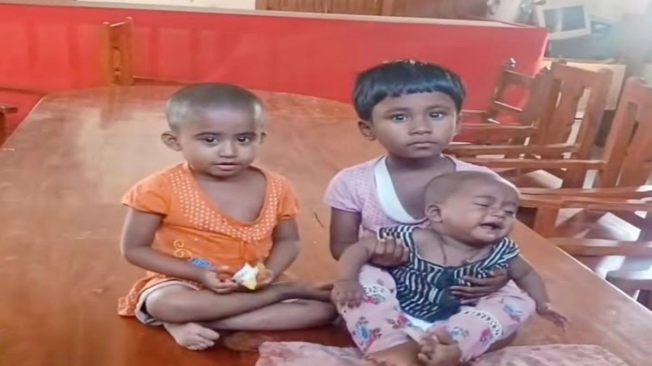 চন্ডিপুর ইউনিয়ন পরিষদে তিন শিশু সন্তান রেখে উধাও মা