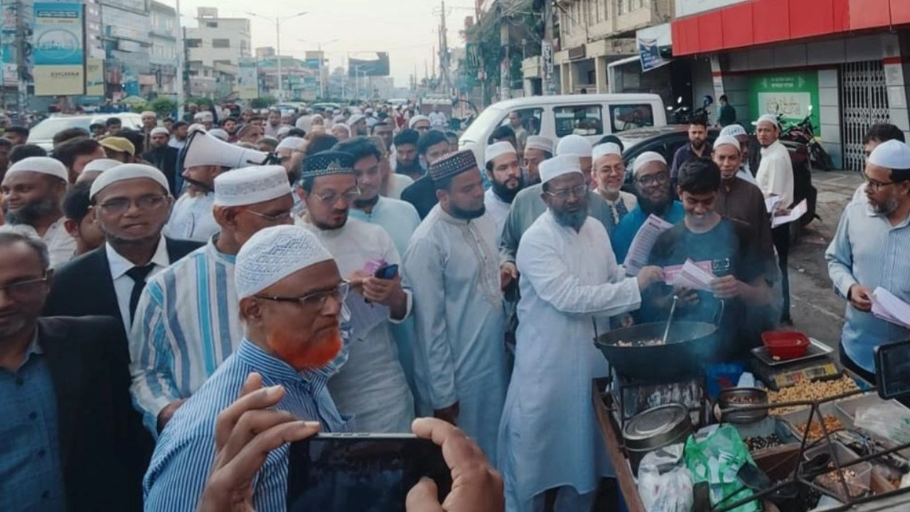 গণভোটের রায় বাস্তবায়নের দাবীতে ১১ দলীয় ঐক্য’র খুলনার লিফলেট বিতরণ