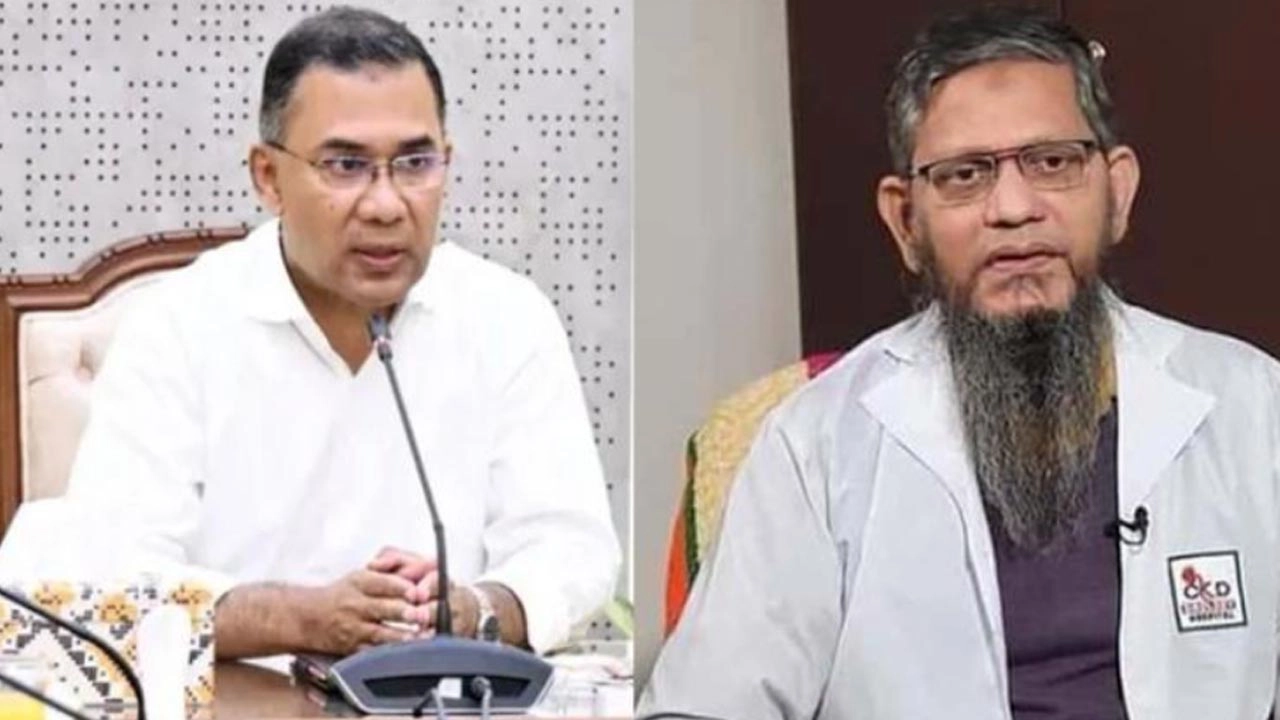 প্রধানমন্ত্রী তারেক রহমান ও চিকিৎসক কামরুল ইসলাম। ফাইল ছবি।