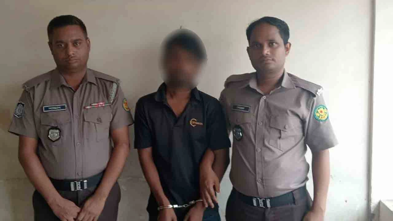 গ্রেপ্তারকৃত আসামি রাশেদুল ইসলাম রাব্বি (৩০)