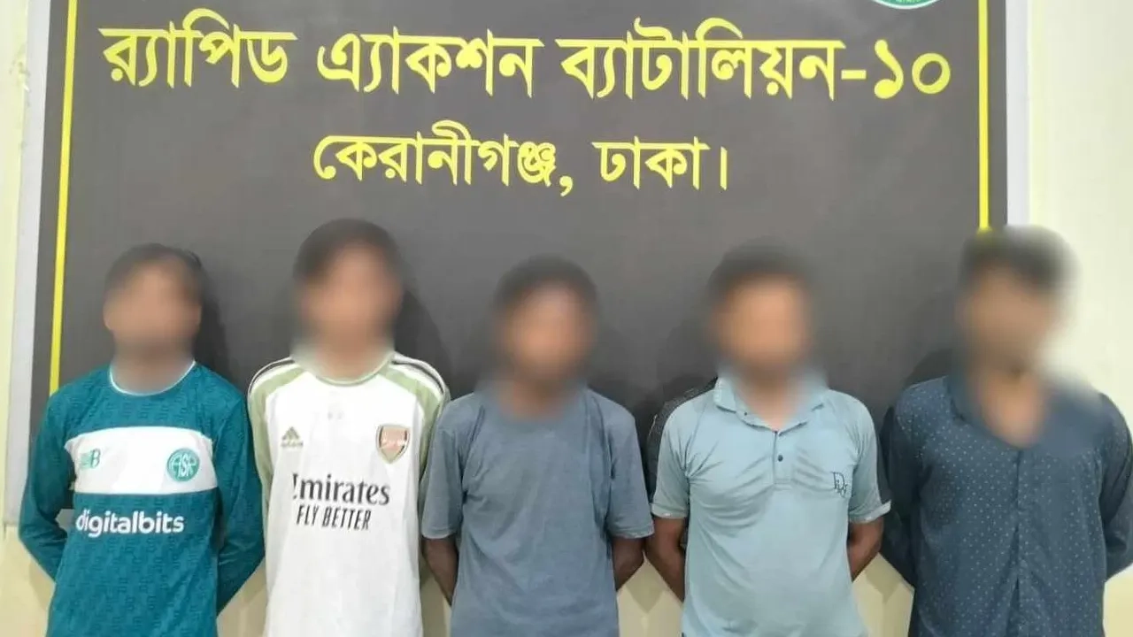 চীনা নাগরিককে কুপিয়ে জখমের অভিযোগে ডাকাত দলের ৫ সদস্য গ্রেফতার
