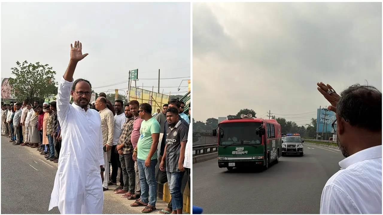 টাঙ্গাইলবাসীর শুভেচ্ছায় সিক্ত হলেন প্রধানমন্ত্রী