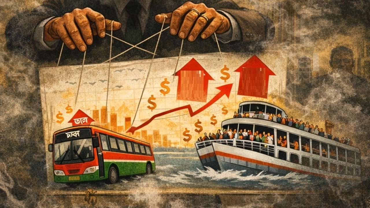 ‘বাস ও লঞ্চে একচেটিয়া ভাড়া বৃদ্ধির পায়তাঁরা বন্ধ করুন’