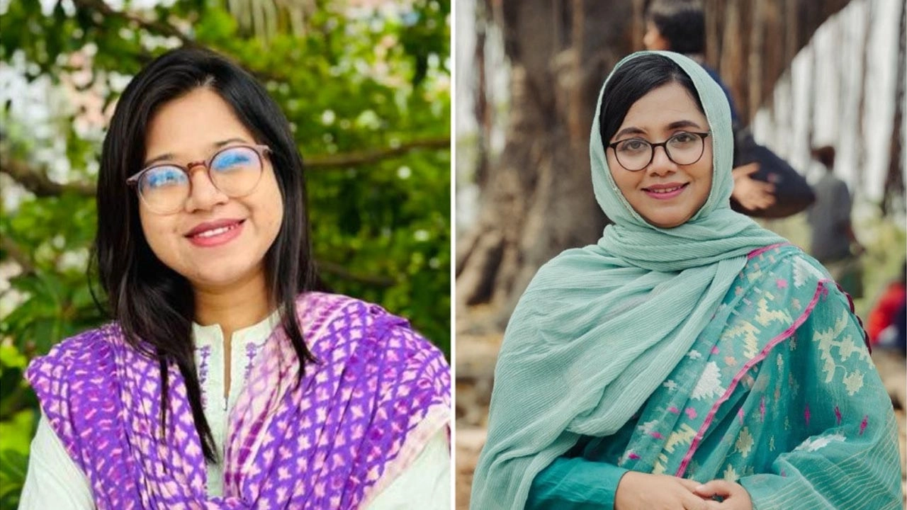 মনিরা শারমিন ও মাহমুদা আলম মিতু।